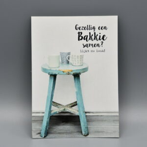 Wenskaart - Gezellig een bakkie samen?