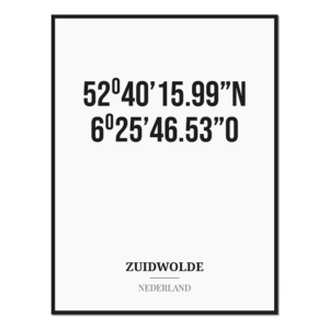 Kaart - Coördinaten Zuidwolde