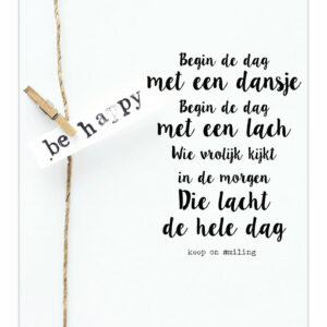 Poster - Begin de dag