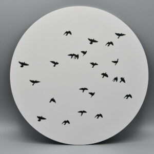Muurcirkel - Vogels - Wit