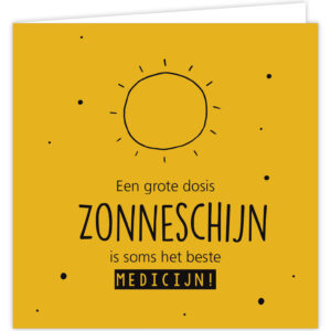 Wenskaart - Zonneschijn