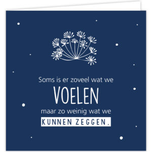 Wenskaart - Weinig woorden