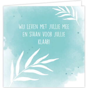 Wenskaart - We leven mee