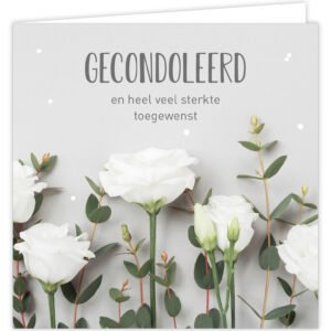 Wenskaart - Gecondoleerd