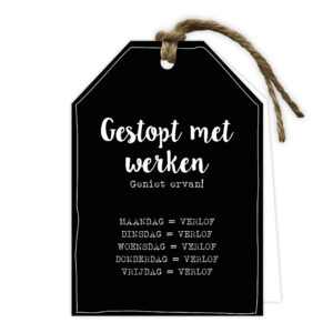 Wenskaart - Gestopt met werken