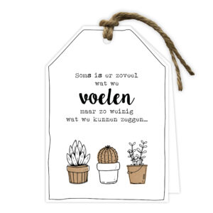 Wenskaart - Soms is er zoveel dat we voelen..