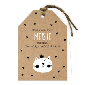 Wenskaart - Hoera een Meisje