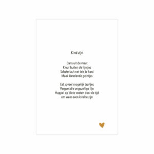 Poster - Kind zijn