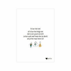 Poster - Ik kan het niet