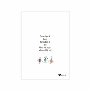 Poster - Soms ben ik boos