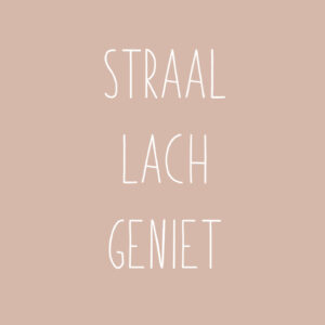 Forextegeltje -  Straal Lach Geniet - Oudrose