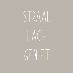 Forextegeltje -  Straal Lach Geniet - Beige