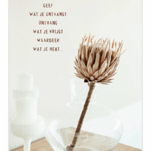 Poster - Geef wat je ontvangt