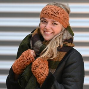Haarband - Granny Square - Cognac