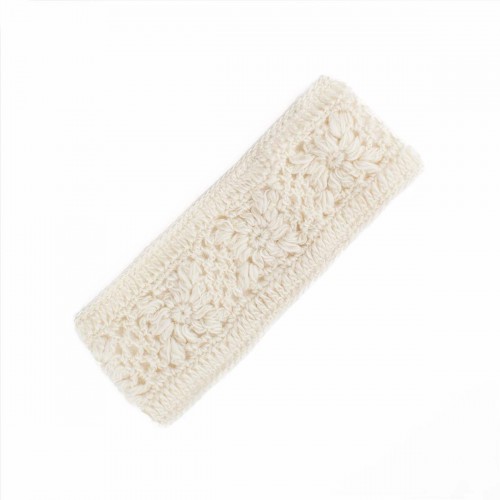 Haarband - Granny Square - Creme
