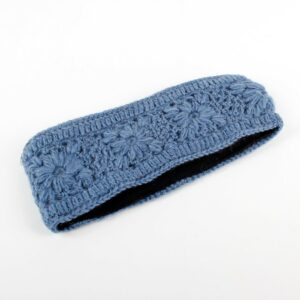 Haarband - Granny Square -  Jeans blauw