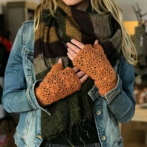Handwarmers - Granny Square - Cognac