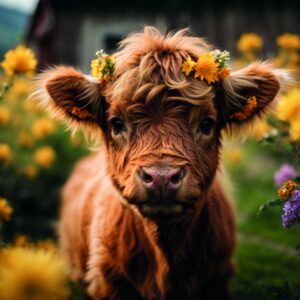 Tuinposter "Cute Baby Highlander"