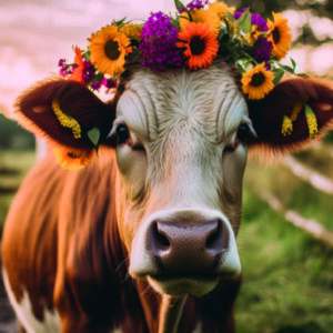 Tuinposter "Koe"