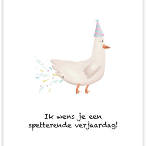 Postkaart - Spetterende verjaardag