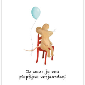 Postkaart - Piepfijne verjaardag