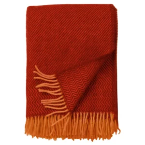 Klippanplaids - Bazaar - Ruby/Orange