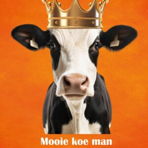 Tuinposter -Koe Man
