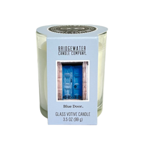 Glas Votief Kaars - Blue Door