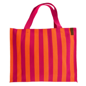Shopper Lara - Oranje Pink Streep