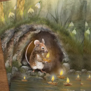 Postkaart - Candle Mouse