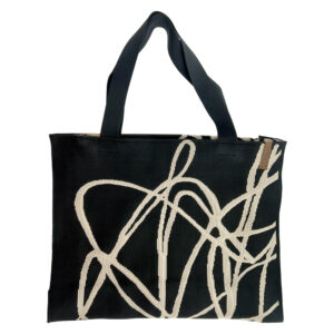 Shopper Lara - Zwart met Beige krul