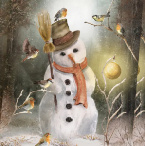 Postkaart - Snowman