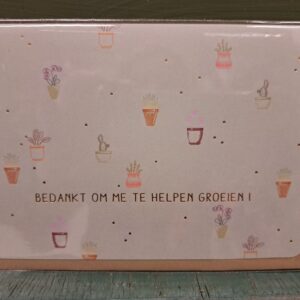 Kaartje - Bedankt om me te helpen groeien!