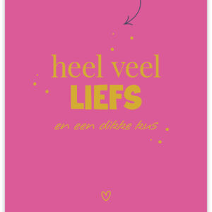 Postkaart - Heel veel liefs