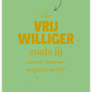 Postkaart - Vrijwilliger