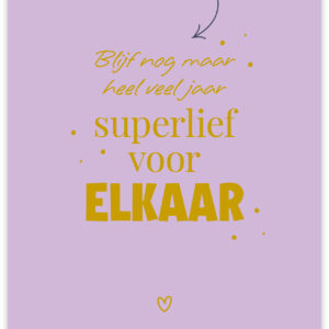 Postkaart - Superlief voor elkaar