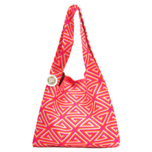 Shopper Lois - Zigzag roze/oranje/creme
