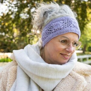 Haarband - Granny Square - Lila