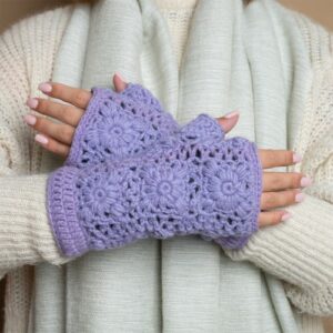 Handwarmers - Granny Square - Lila