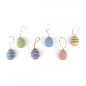Hanger paasei pastel met printje