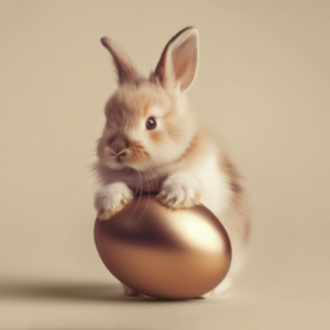 Forextegeltje -  Gold Bunny
