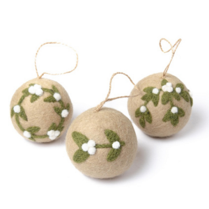 Bal met Mistletoe takjes - diverse varianten -  Large