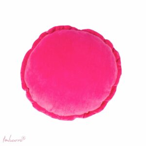 Kussen Round Ruffle - Fuchsia