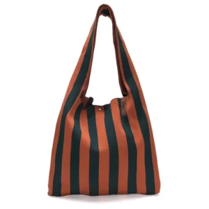Shopper Lois - Bruin/Zwart streep